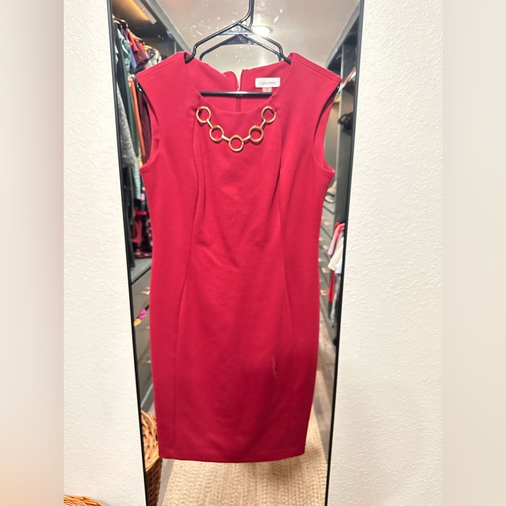 Calvin Klein size 10 cranberry shift dress. Worn once